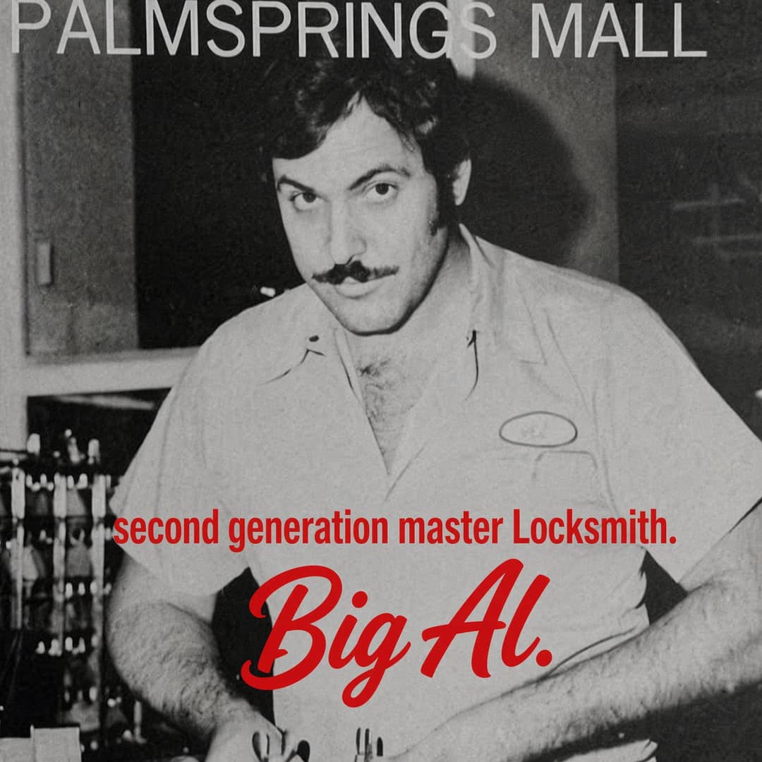 Big Al, second-generation master locksmith, Palm Springs Mall