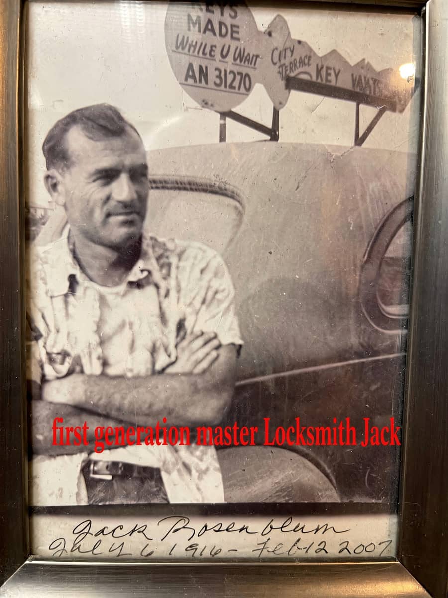 Jack Rosenblum, first-generation master locksmith, at Jack’s Key Service